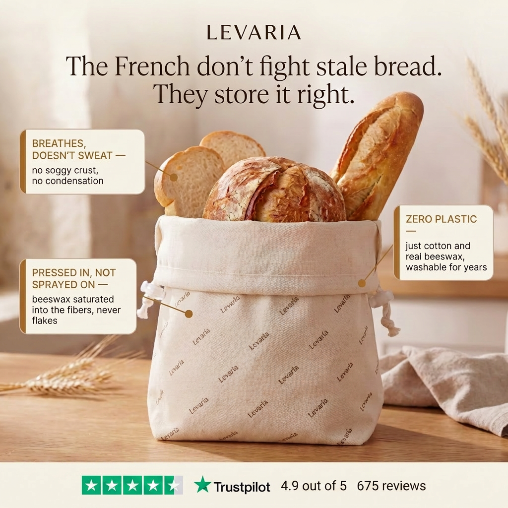 Levaria Saturated Beeswax Bread Bag