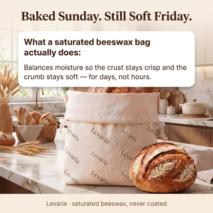 Levaria Saturated Beeswax Bread Bag